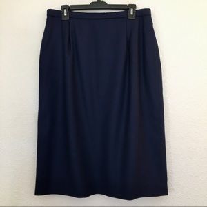 Pendleton Navy Blue Wool Skirt